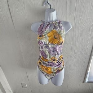 Cupshe Floral Halter Swimsuit